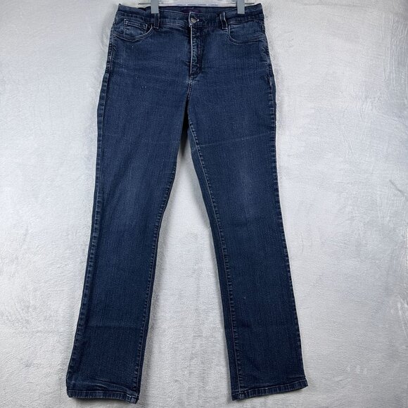 NYDJ Slim Boot Cut Jeans Lift Tuck Technology Mid Rise Women's Blue Size 14 - Picture 1 of 10